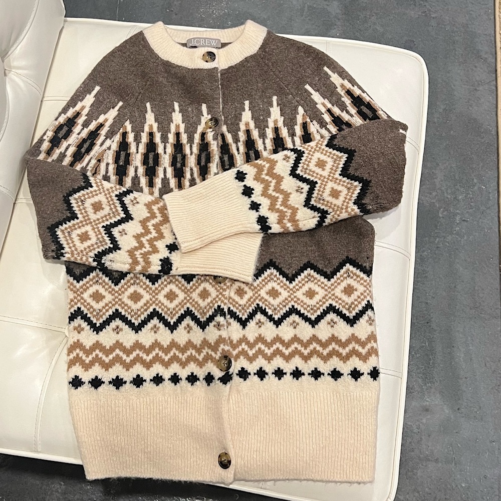 JCrew Faire isle cardigan